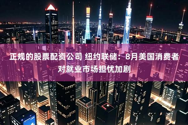 正规的股票配资公司 纽约联储：8月美国消费者对就业市场担忧加剧