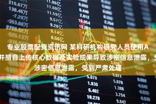 专业股票配资资讯网 某科研机构研究人员使用AI撰写报告，并擅自上传核心数据及实验成果导致涉密信息泄露，受到严肃处理